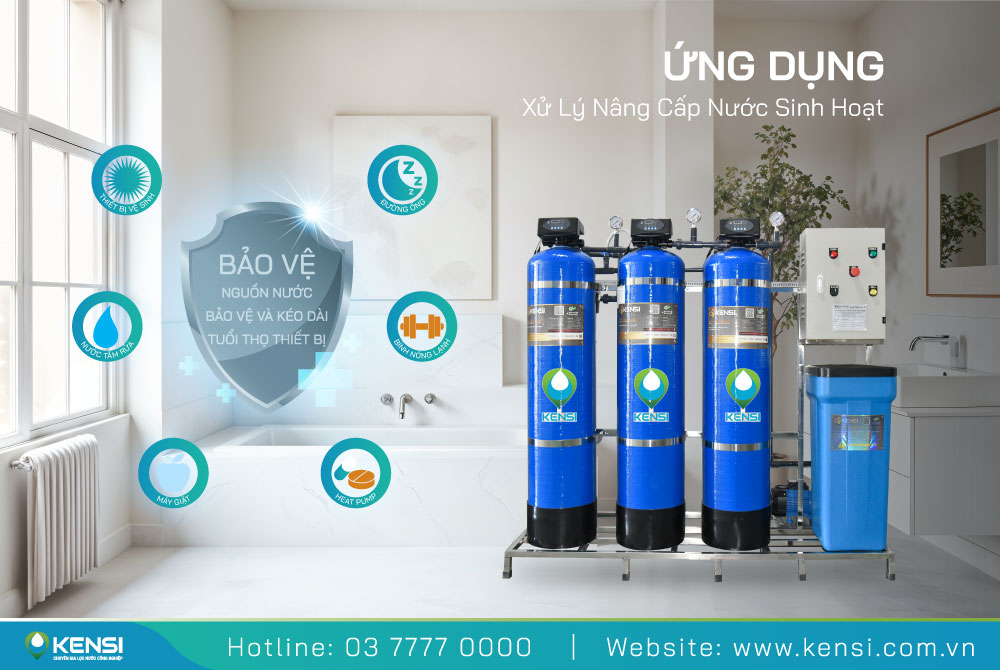 Ứng dụng của hệ thống lọc nước tổng sinh hoạt cho gia đình