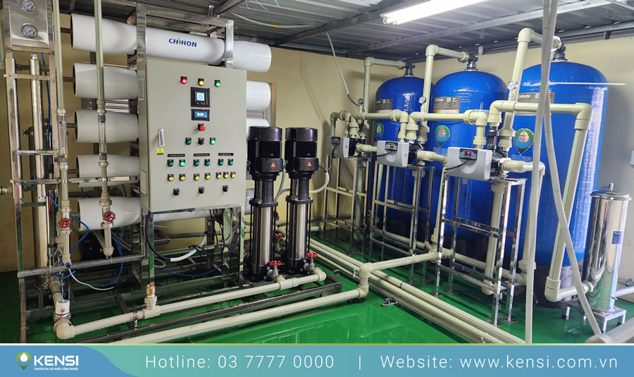 Hệ thống lọc nước công nghiệp RO được thiết kế và lắp đặt tại Bắc Giang
