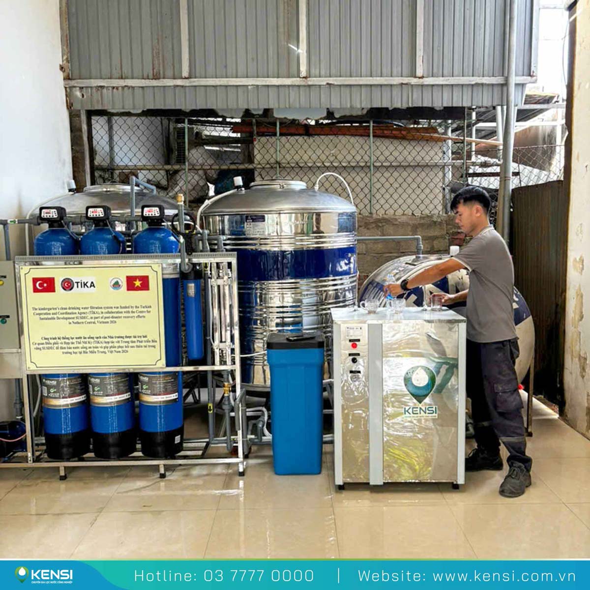 Tekcom tiến hành lắp đặt máy lọc nước cho trường học