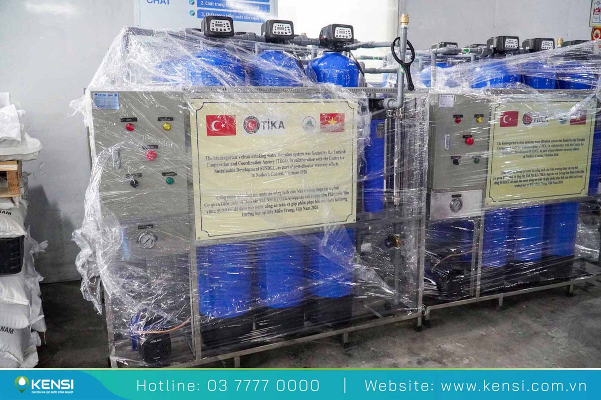 Hệ thống xử lý nước cấp nước sạch, an toàn cho học sinh, giáo viên