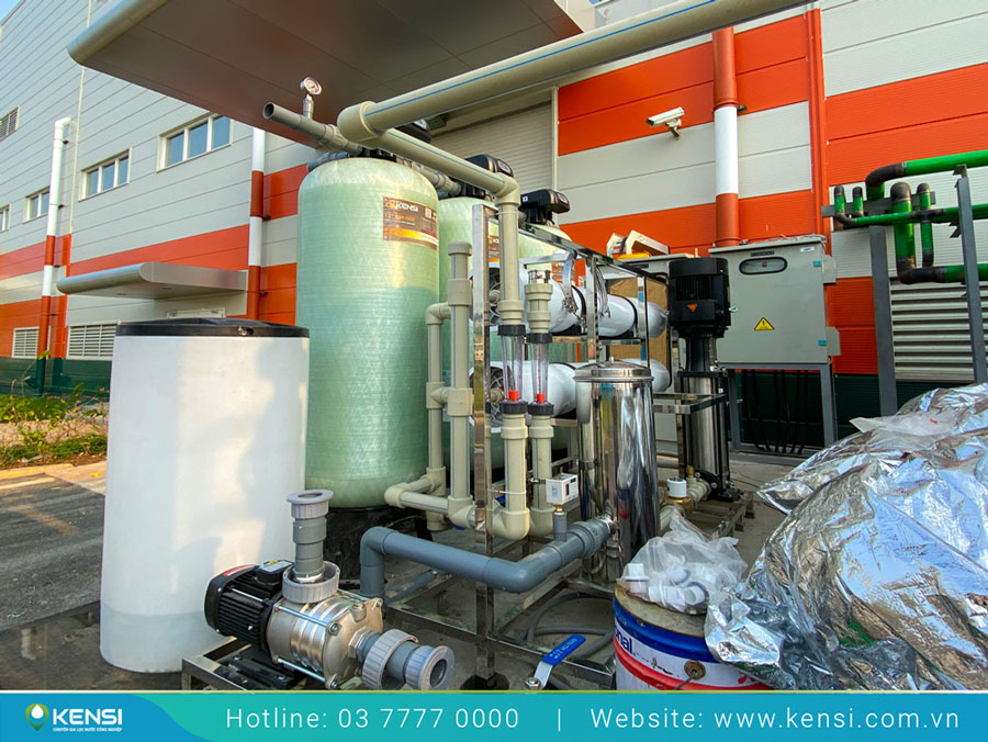 Hình ảnh thực tế hệ thống lọc nước công nghiệp RO 3000L/h lắp cho xưởng đúc Vinfast