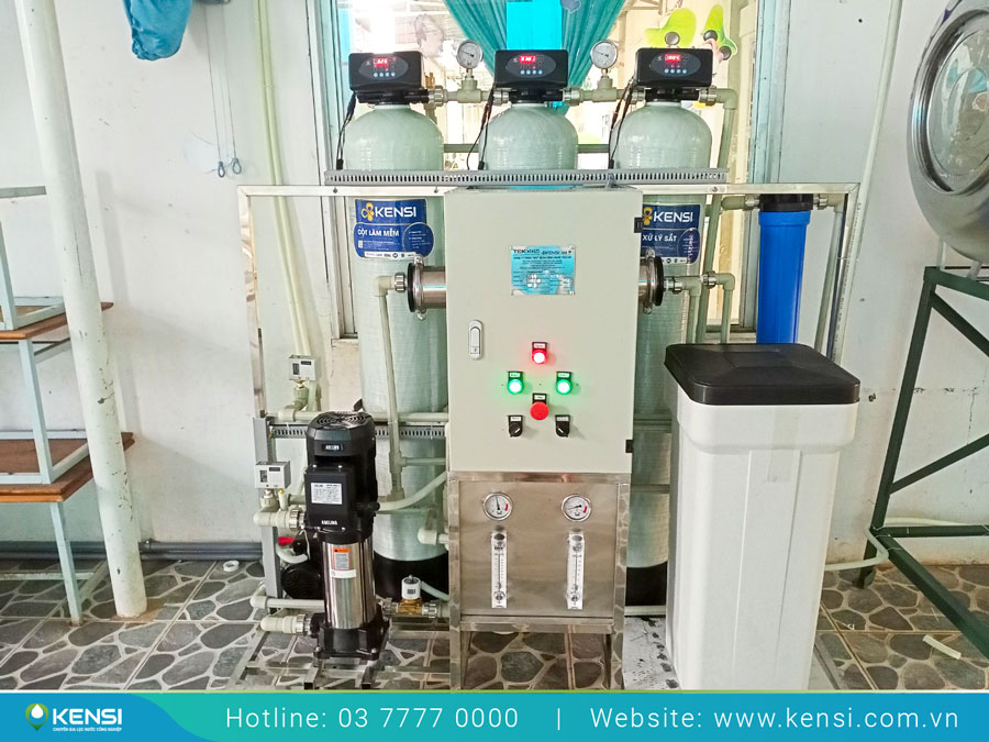 Hệ thống lọc nước công nghiệp RO 150L/h thiết kế và lắp đặt cho trường học tại Gia Lai