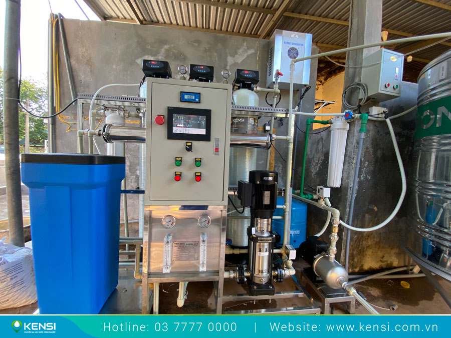 Hệ thống lọc nước công nghiệp RO 250L/h được thiết kế và lắp đặt cho đồn biên phòng 617