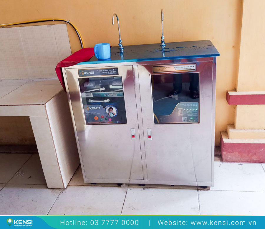 Hệ thống lọc tổng kết hợp máy lọc nước uống trực tiếp tại trường học huyện Chiêm Hóa
