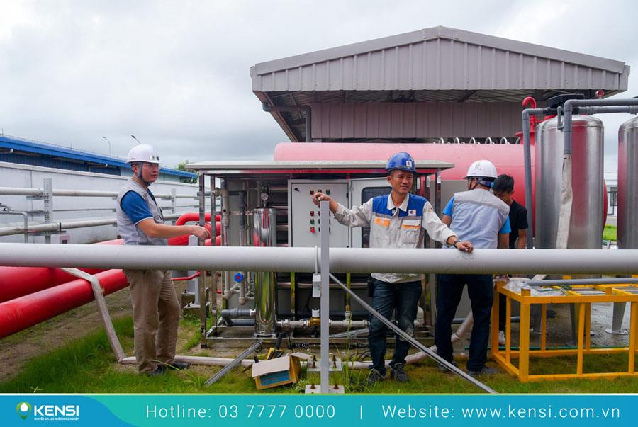 Hệ thống lọc nước công nghiệp RO 3000L/h được triển khai lắp đặt cho nhà máy hóa chất Hồng Hà 