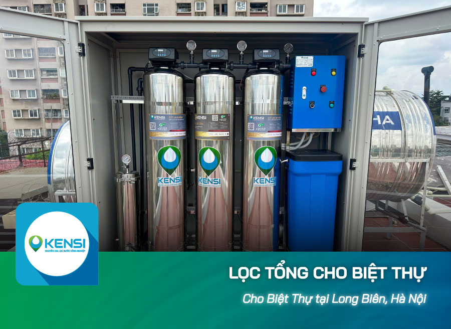 Hệ thống lọc tổng UF giúp đảm bảo chất lượng nguồn nước sinh hoạt hiệu quả cho biệt thự