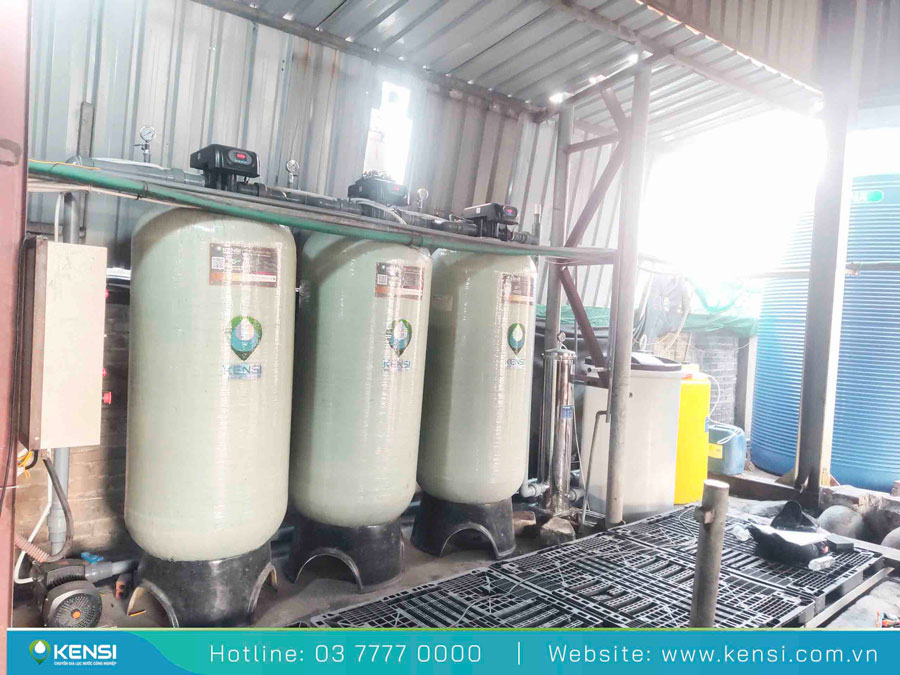 Hệ thống lọc nước đầu nguồn 8m3/h lắp đặt tại Hưng Yên