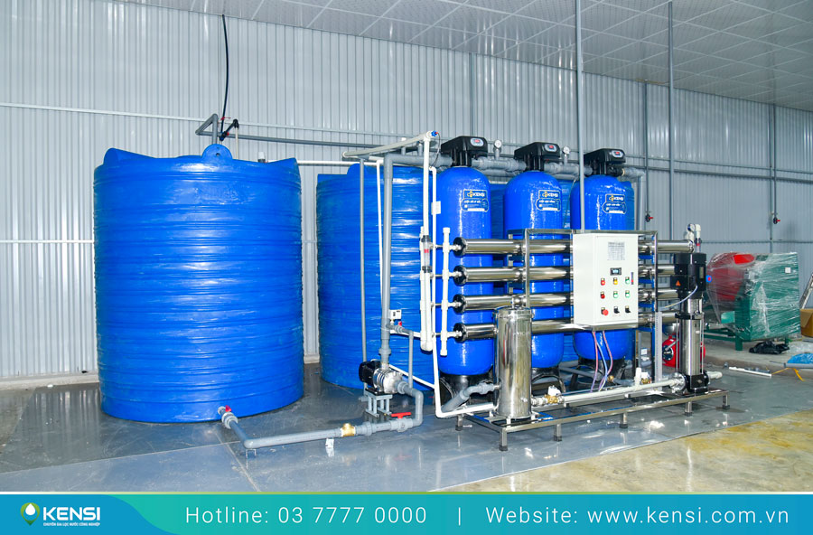 Hệ thống lọc nước RO tạo nước sạch cho sản xuất