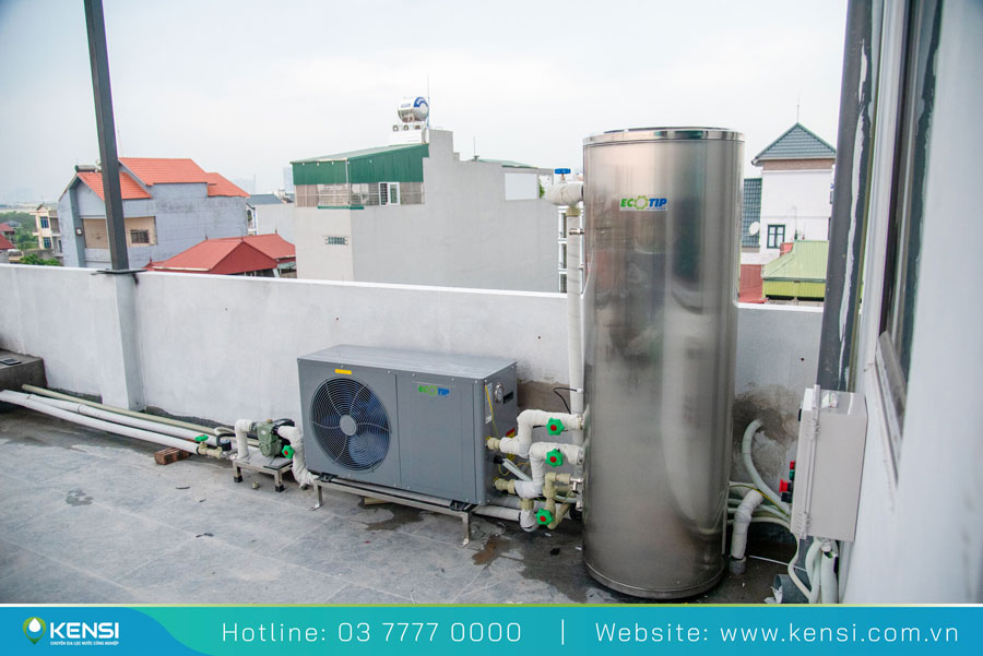 Máy nước nóng trung tâm sau khi lắp hoàn thiện cho khách hàng