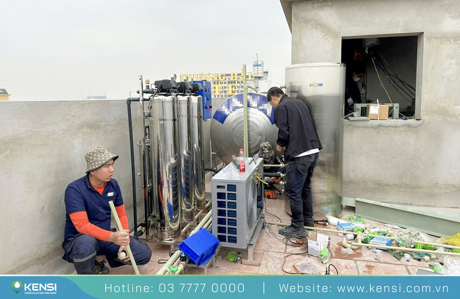 Bộ đôi thiết bị xử lý nước sạch sinh hoạt, tạo nước nóng cho gia đình