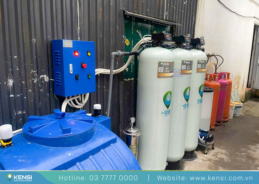 Hệ thống lọc tổng sinh hoạt giúp đảm bảo nguồn nước sạch cho khách sạn tại Cô Tô 