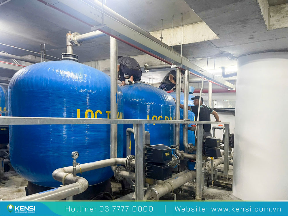 Dự án thay vật liệu hệ thống lọc tổng công suất lớn ở Vinhome