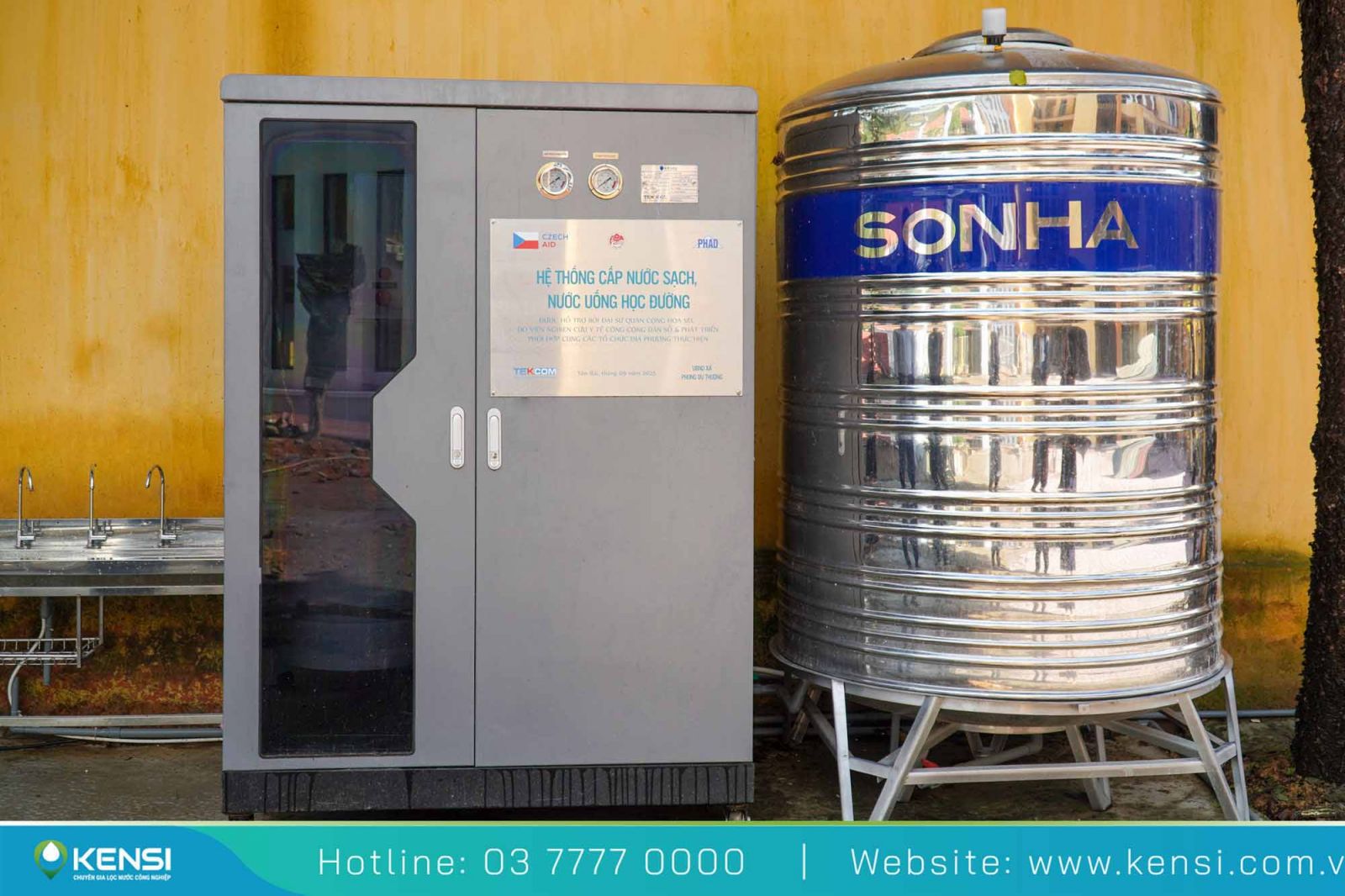 Hệ thống lọc nước lắp đặt cho trường học ở Yên Bái