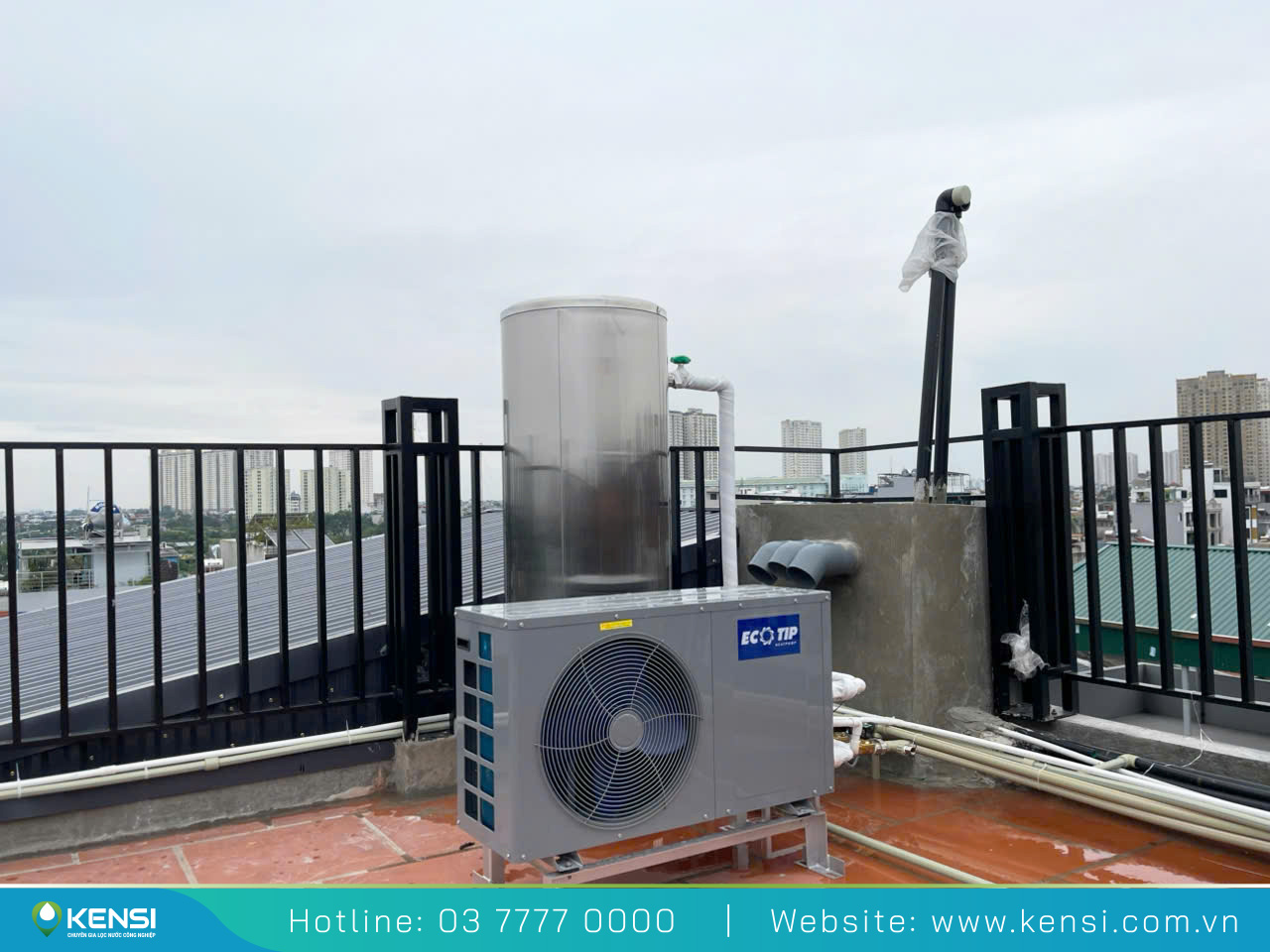 Dự án lắp lọc tổng và máy bơm nhiệt Heat Pump cho khách hàng ở Thanh Trì, Hà Nội