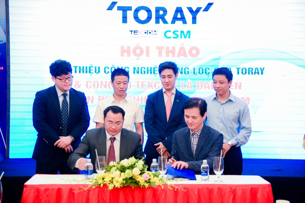 Tekcom ký kết hợp tác phân phối màng lọc CSM Toray