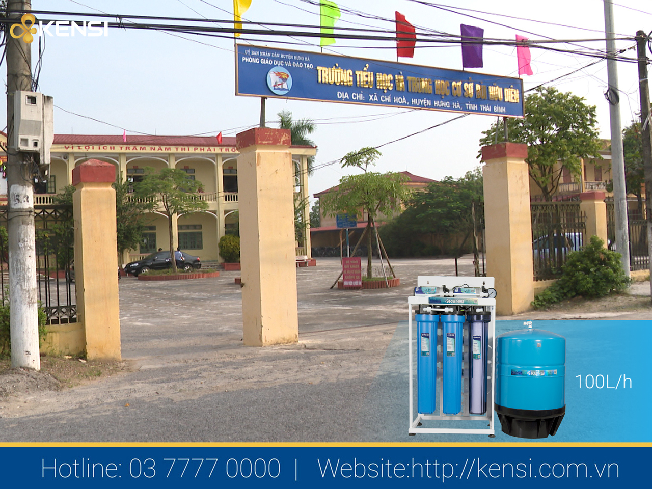 Hệ thống máy lọc nước cho trường học công suất 100 L/h