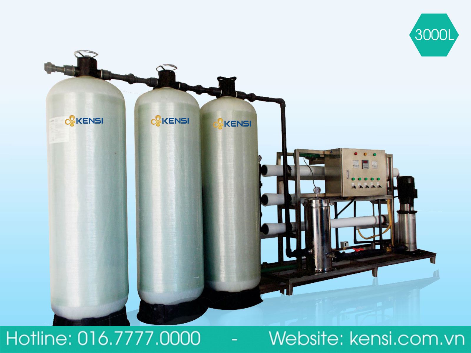 Hệ thống máy lọc nước công nghiệp RO cho nguồn nước sau lọc uống ngay không cần đun sôi, đáp ứng tiêu chuẩn nước đóng bình QCVN 6-1:2010/BYT