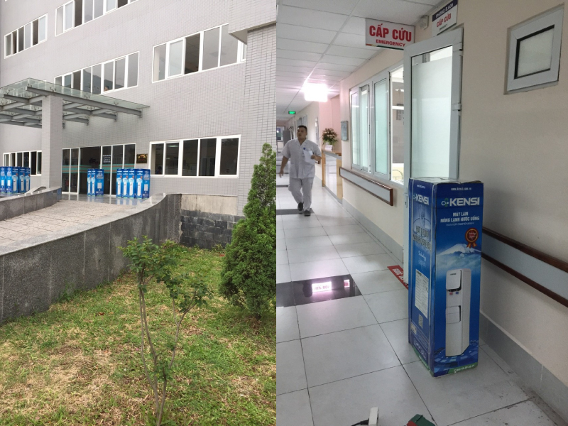 máy lọc nước kensi tại bệnh viện đức giang
