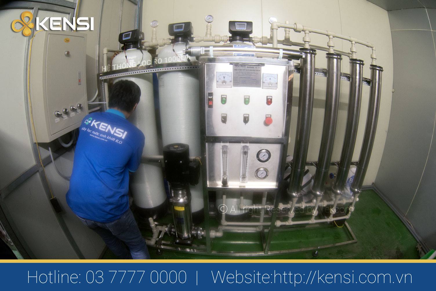 Hệ thống lọc nước RO công nghiệp 1000L/h lắp đặt tại công ty MULSUGUN