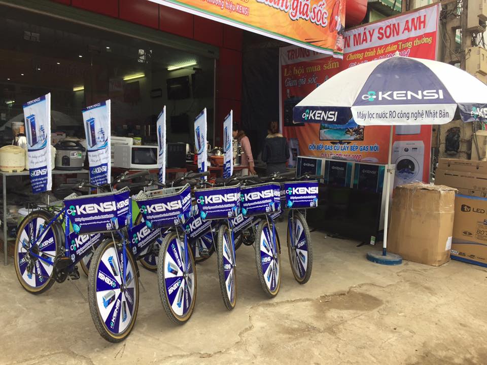 Roadshow xe đạp Kensi vật tư được Tekcom hỗ trợ marketing tại các đại lý, nhà phân phối