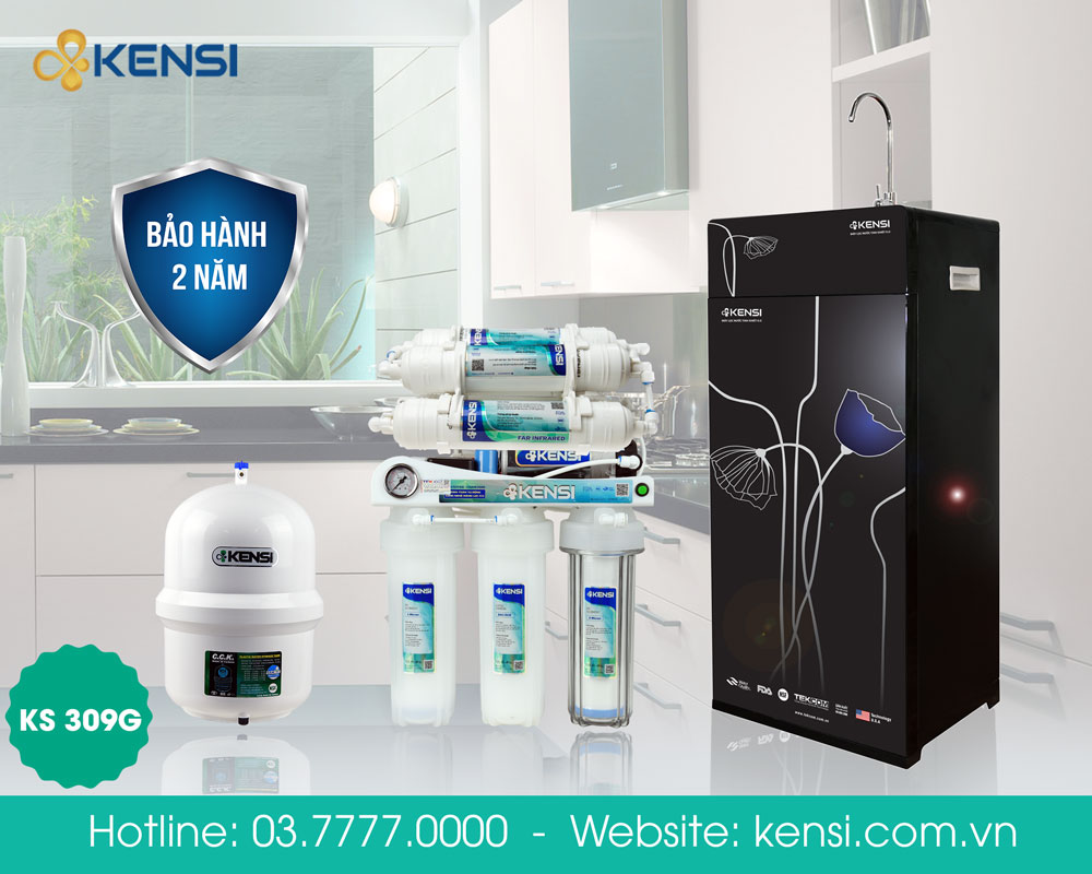 Lắp đặt Máy lọc nước RO 9 cấp lọc 3 cốc đồng hồ