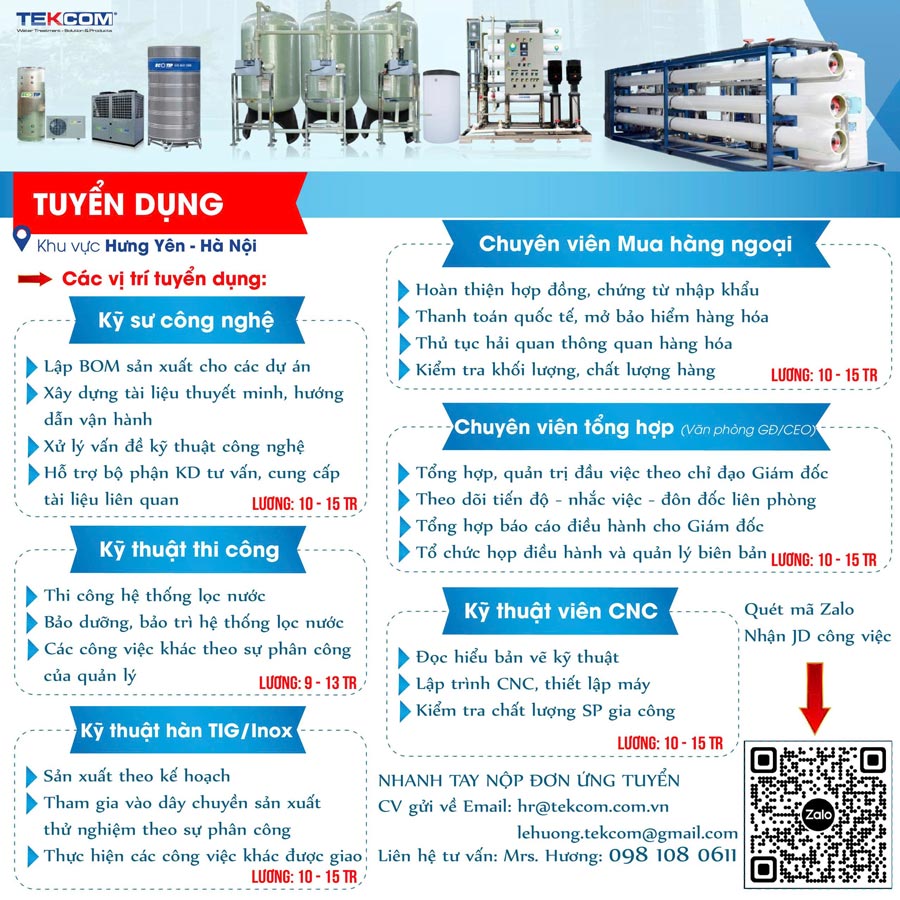 Tuyển dụng tổng hợp tháng 2 và 3